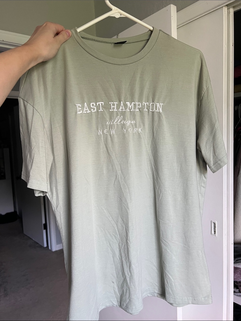 East Hampton Village New York Sage Green Graphic T-Shirt